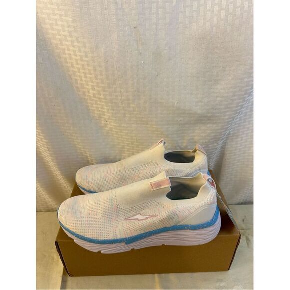 Avia Easy On Off Flexible Mesh Slip Ons White Blue Womens 11 Outsole NEW - Picture 2 of 5